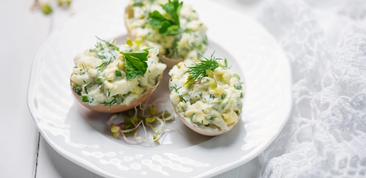 Jajka faszerowane pieczarkami